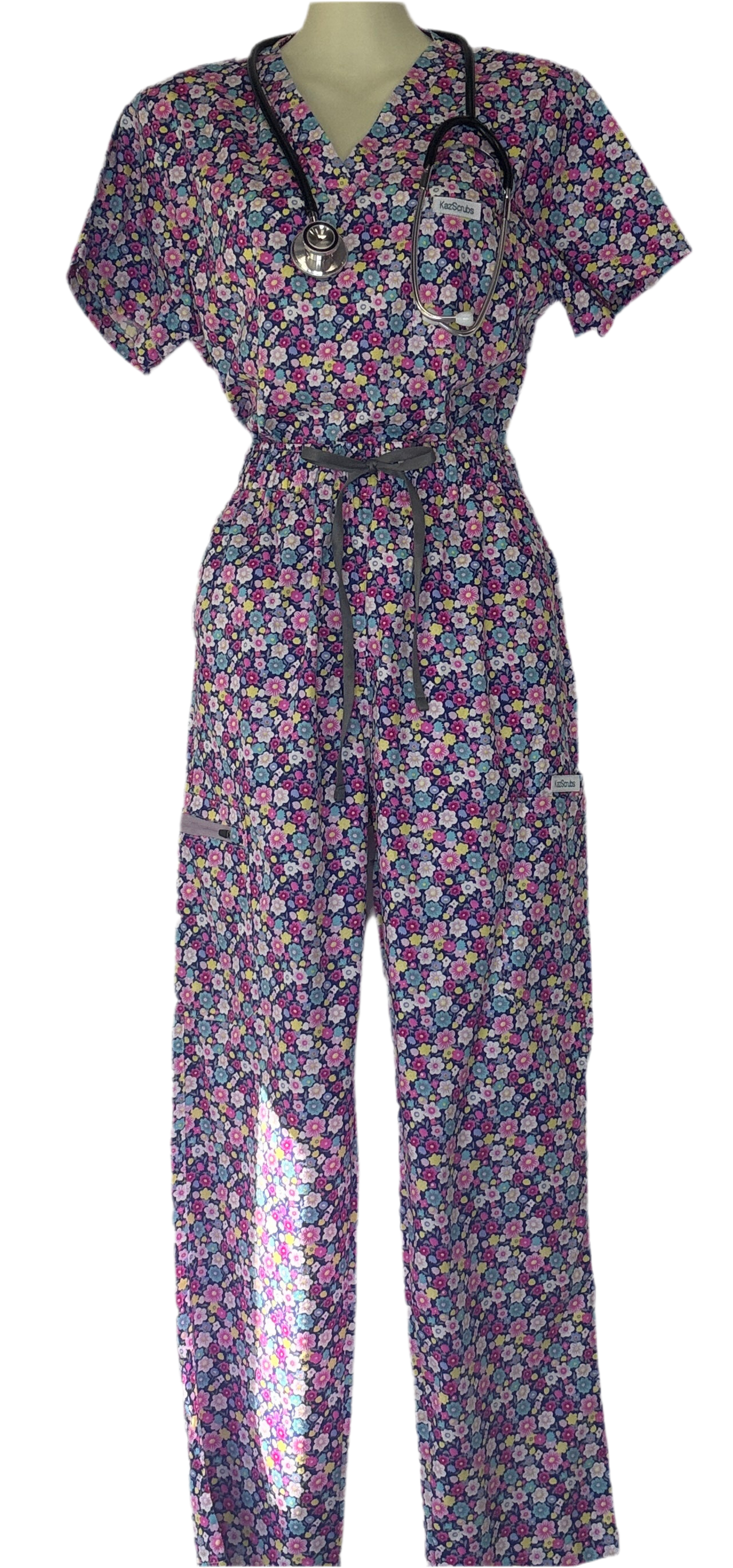Pretty flowers scrub set