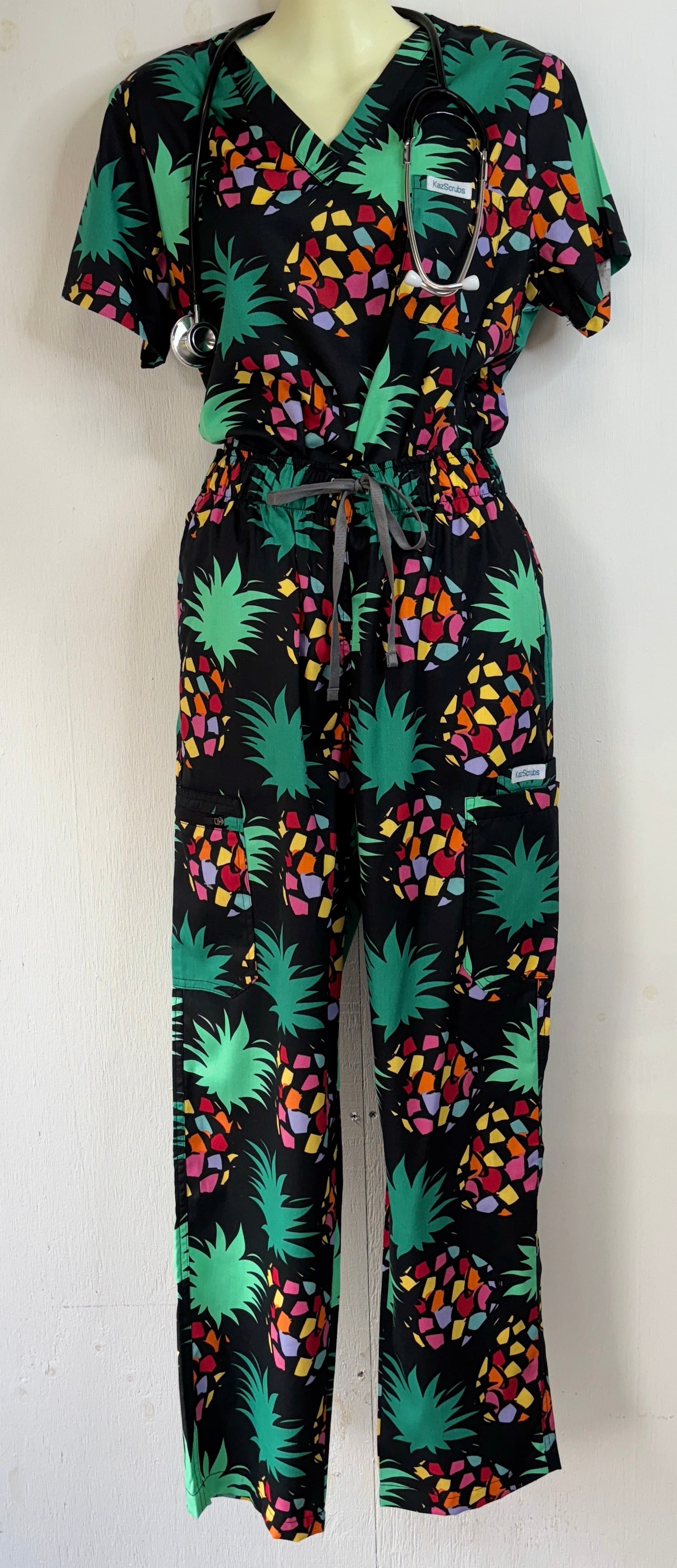 Tropicana black scrub set