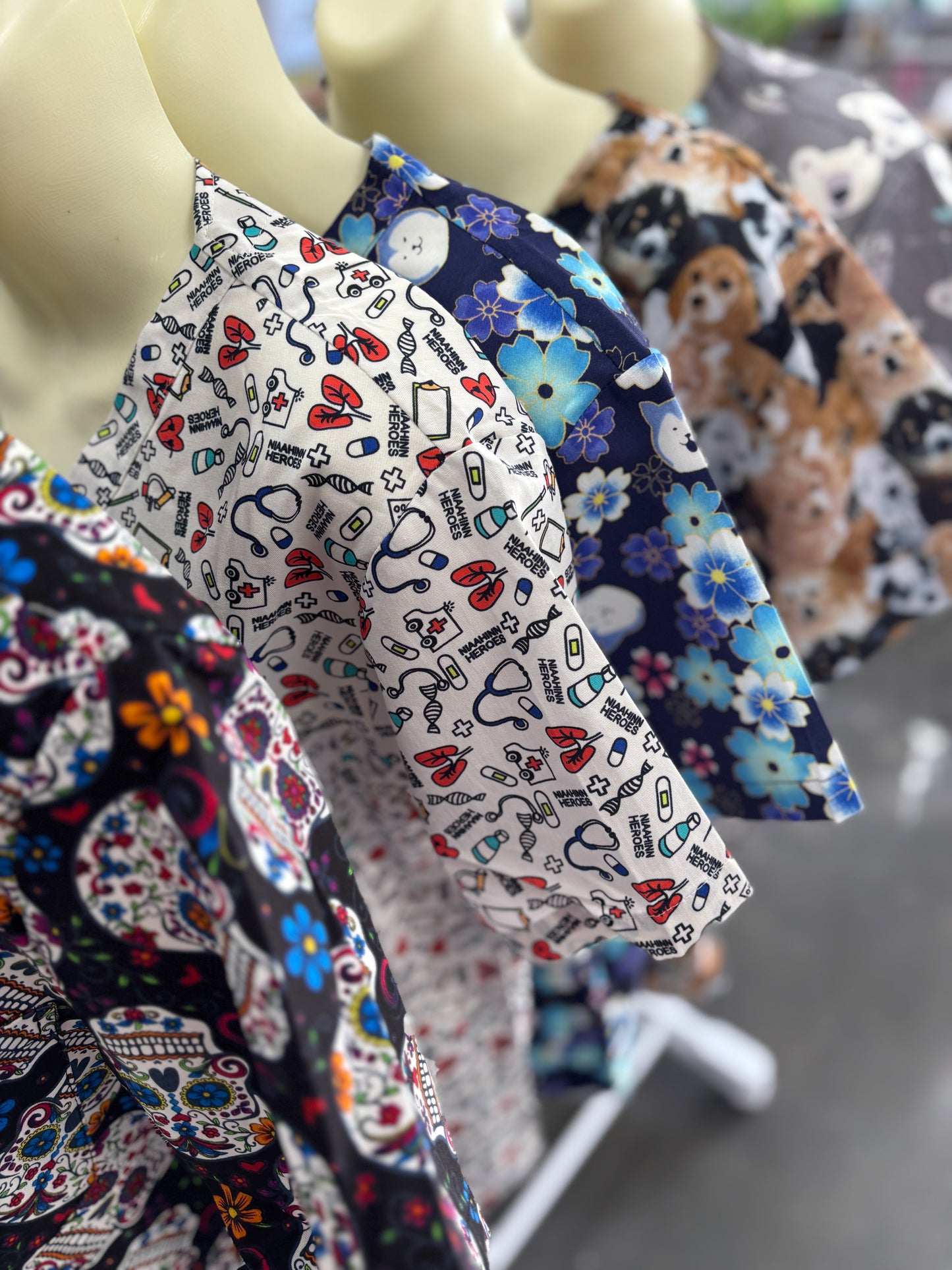 Heart beat scrub top