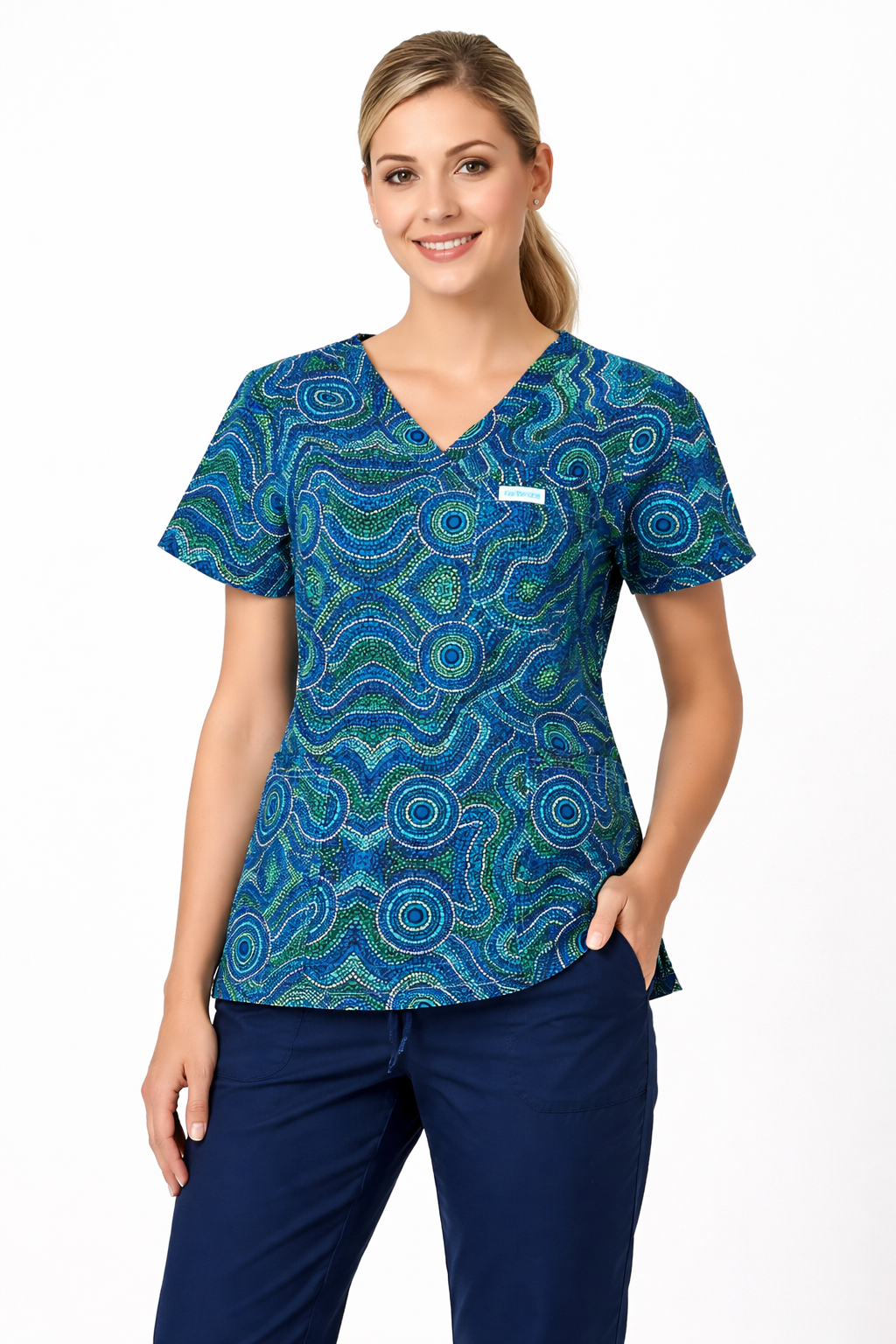 The lay of the land scrub top KazScrubs