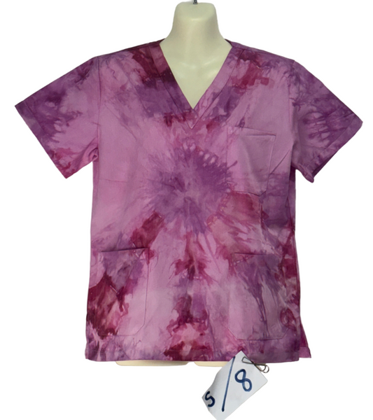 Purple pash scrub top