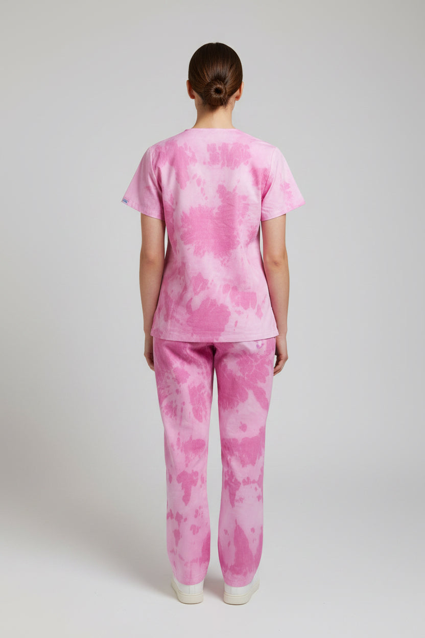 Pink on pink scrub set