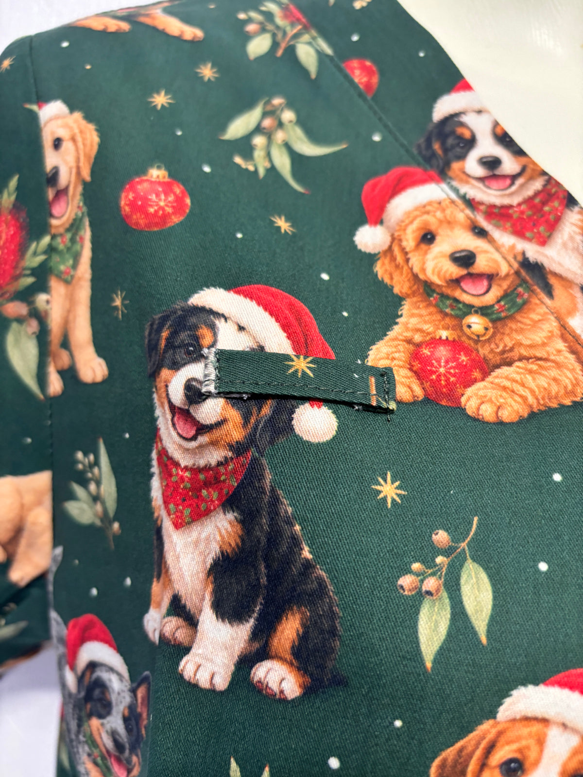 Puppy Christmas Scrub top
