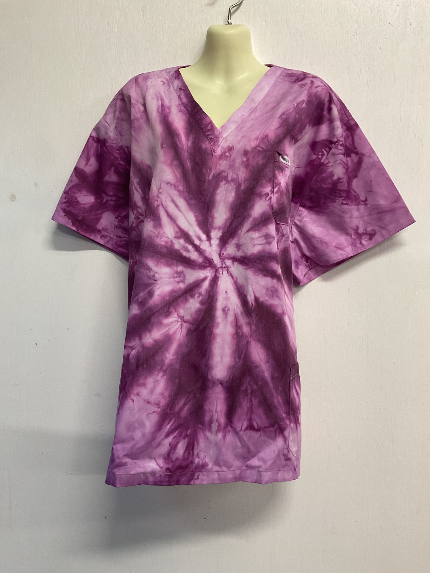 Purple pash scrub top