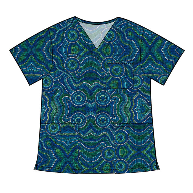 The lay of the land scrub top