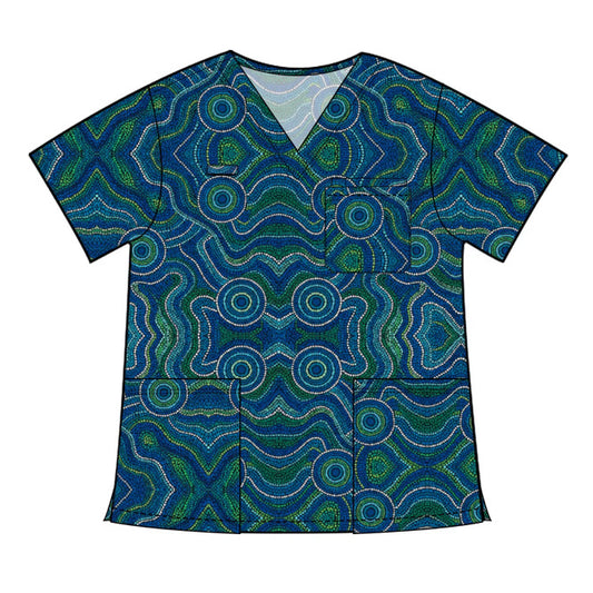 The lay of the land scrub top