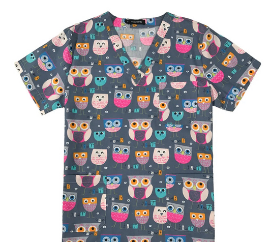 Lover of owl scrub top