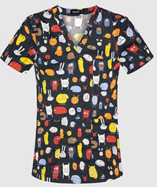 Lil monsters scrub top