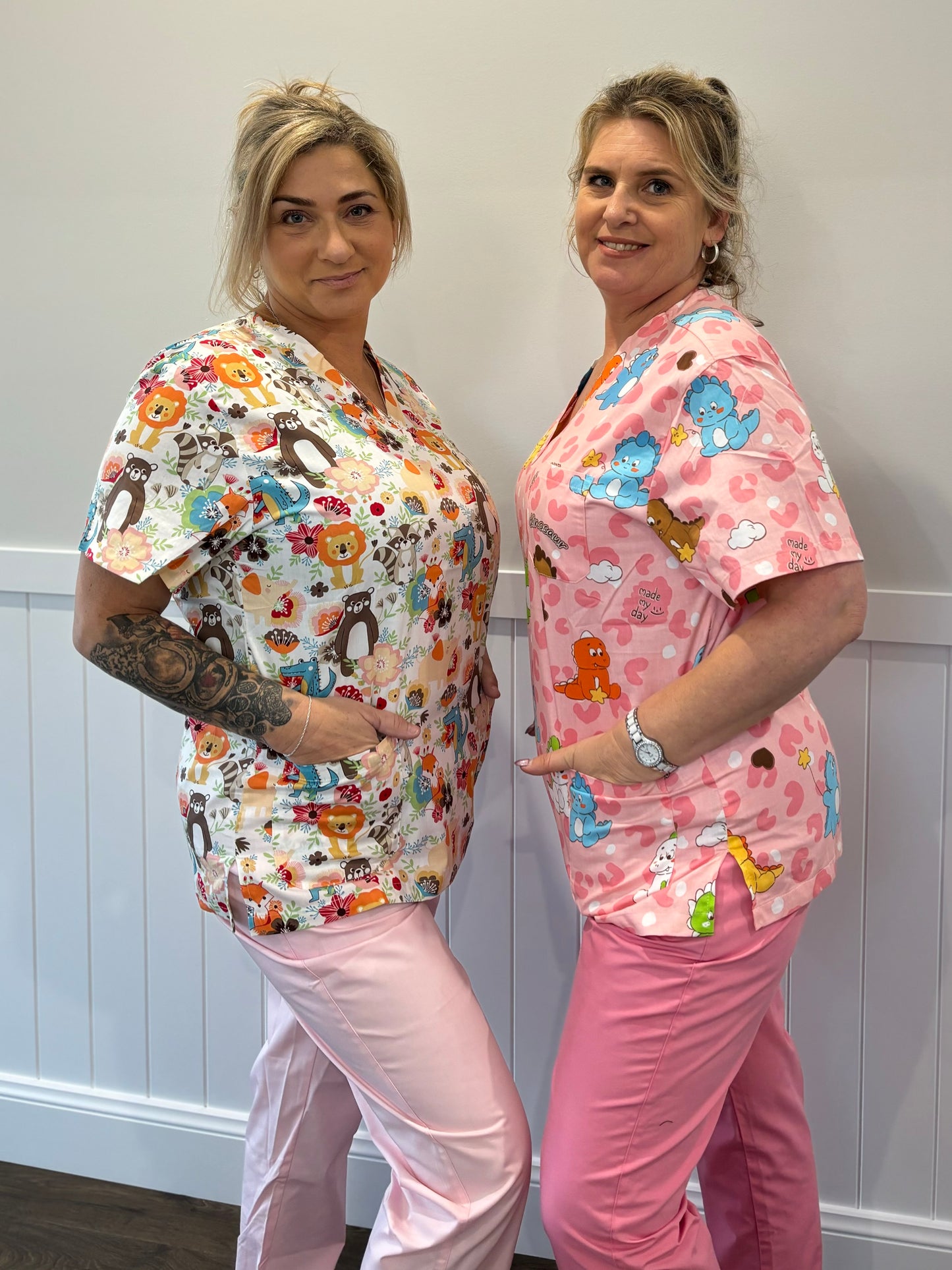 Baby Dino Scrub top