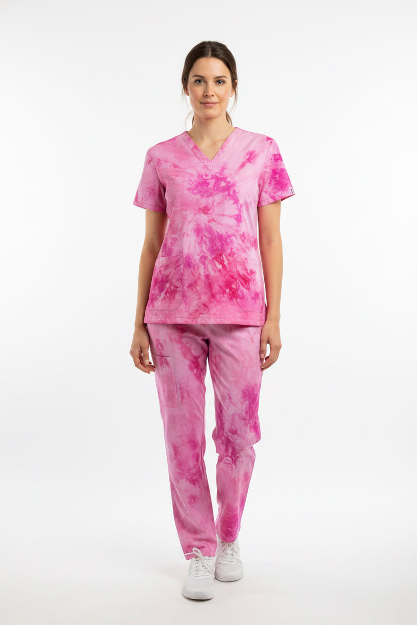 Pink swirl KazScrubs