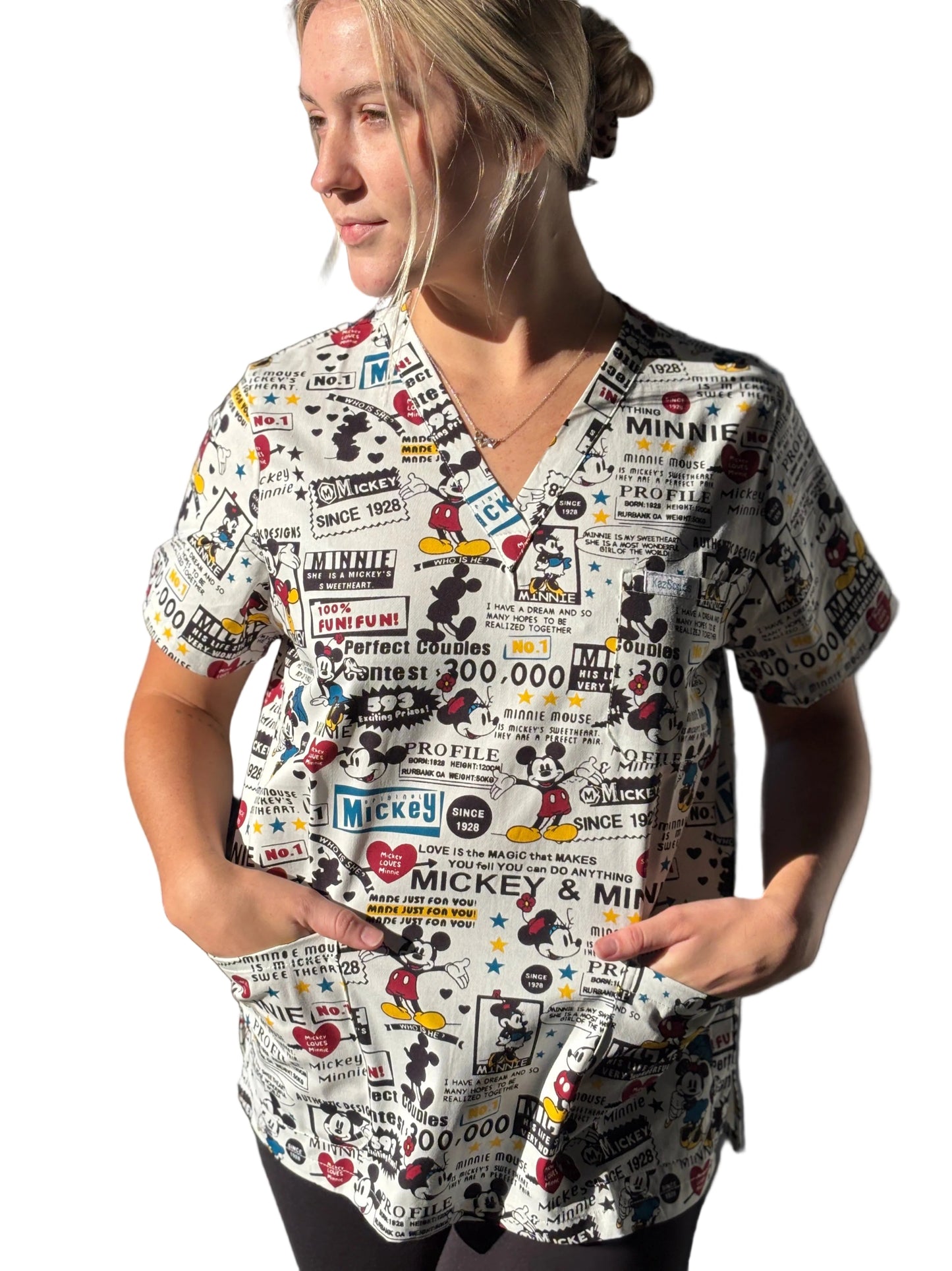 Read all about it mick scrub top KazScrubs
