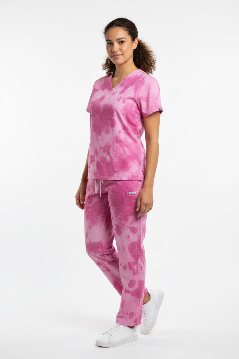 Pink on pink scrub set