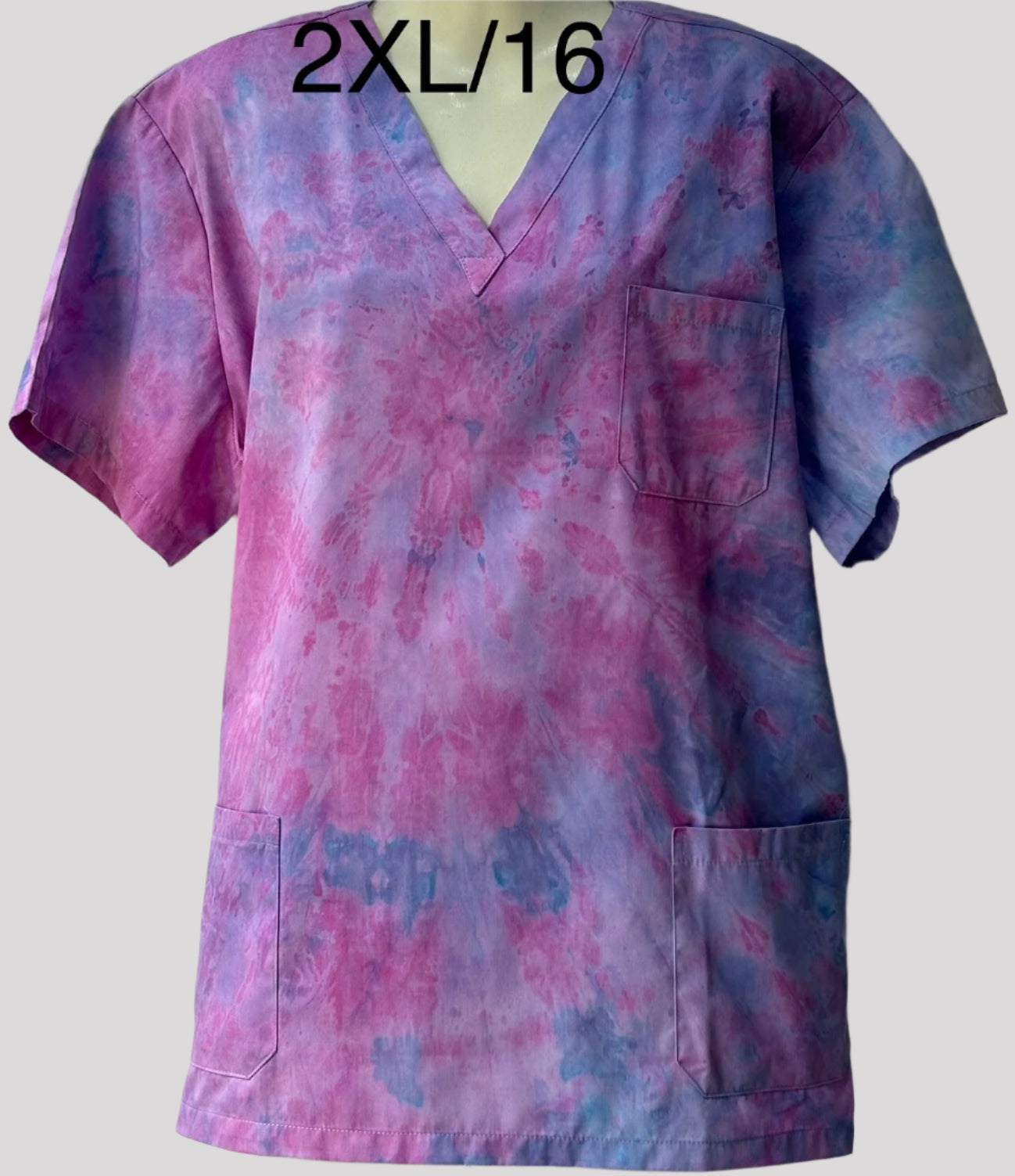 Fruit Tingle tie dyed scrub top