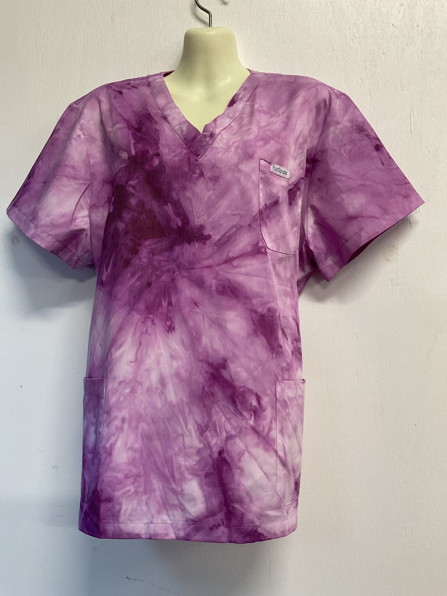 Purple pash scrub top