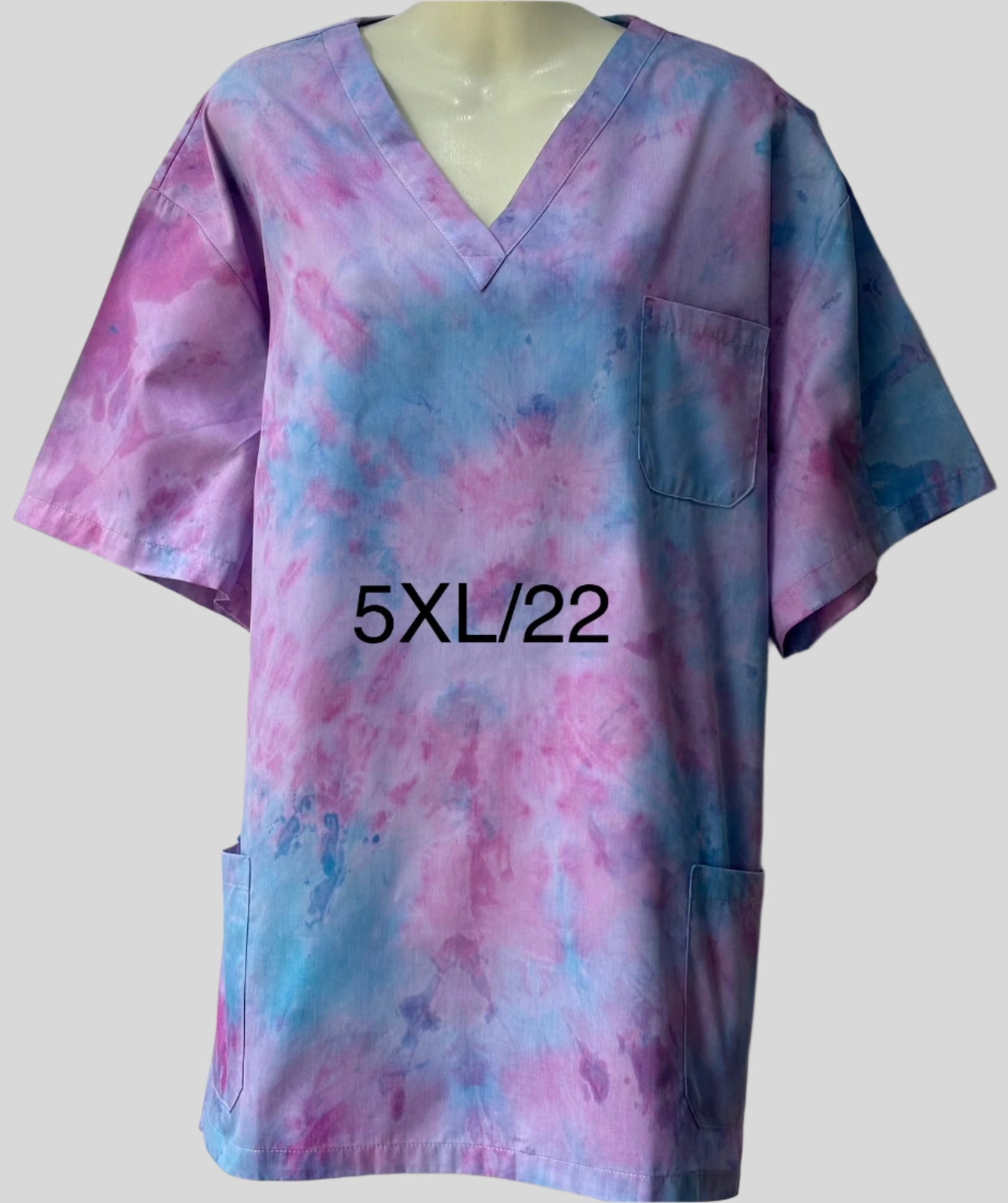 Fruit Tingle tie dyed scrub top