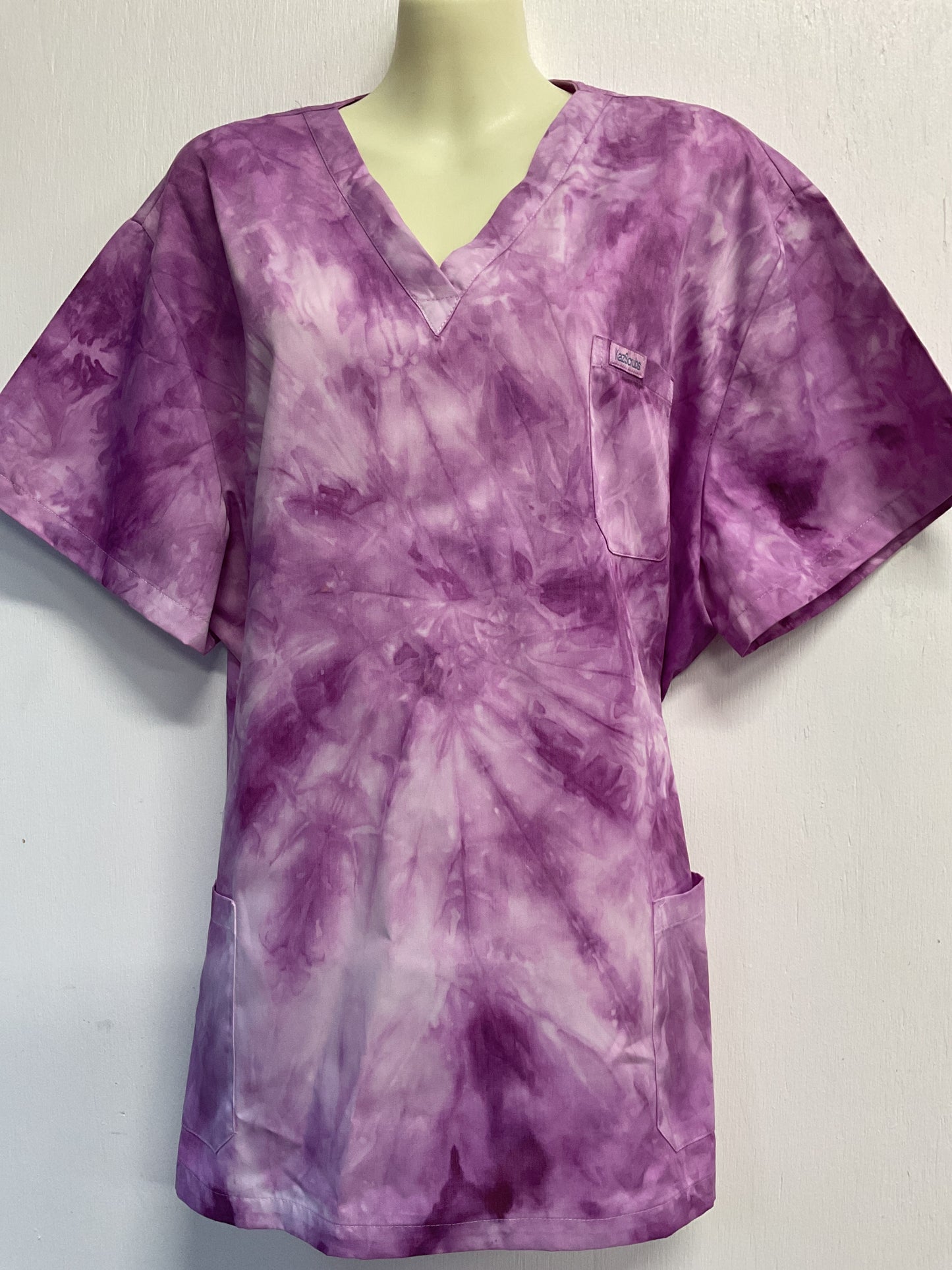 Purple pash scrub top