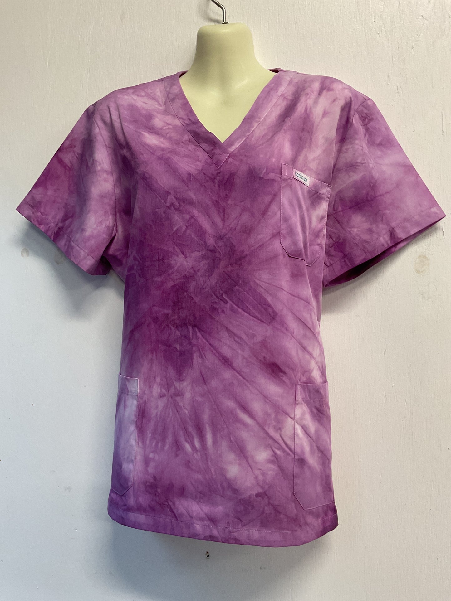 Purple pash scrub top