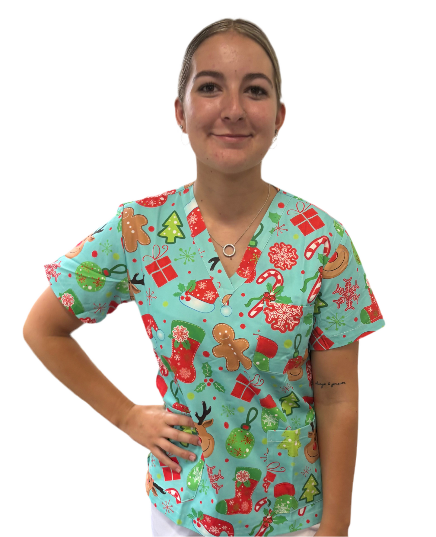 Merry Christmas scrub top