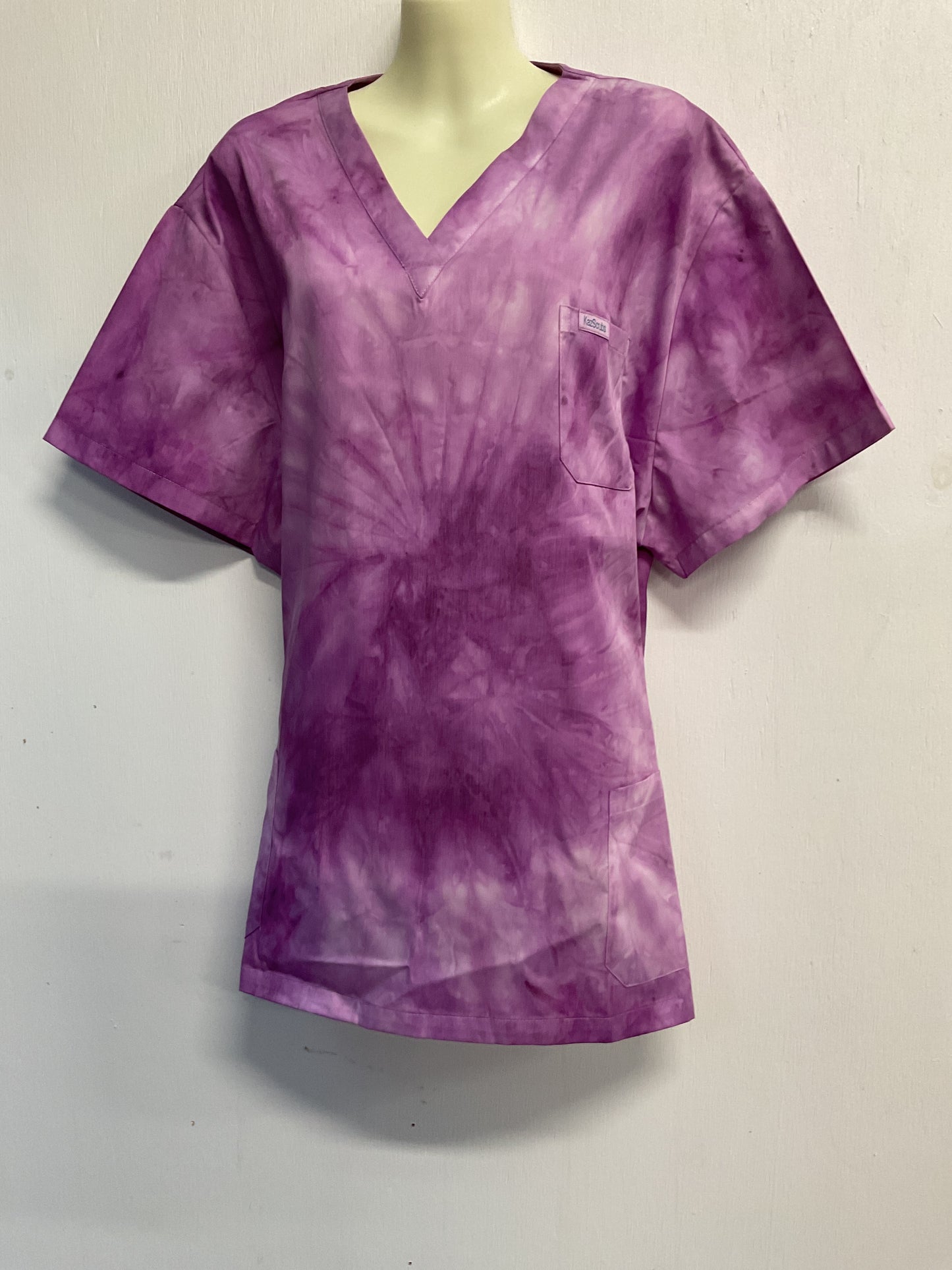 Purple pash scrub top