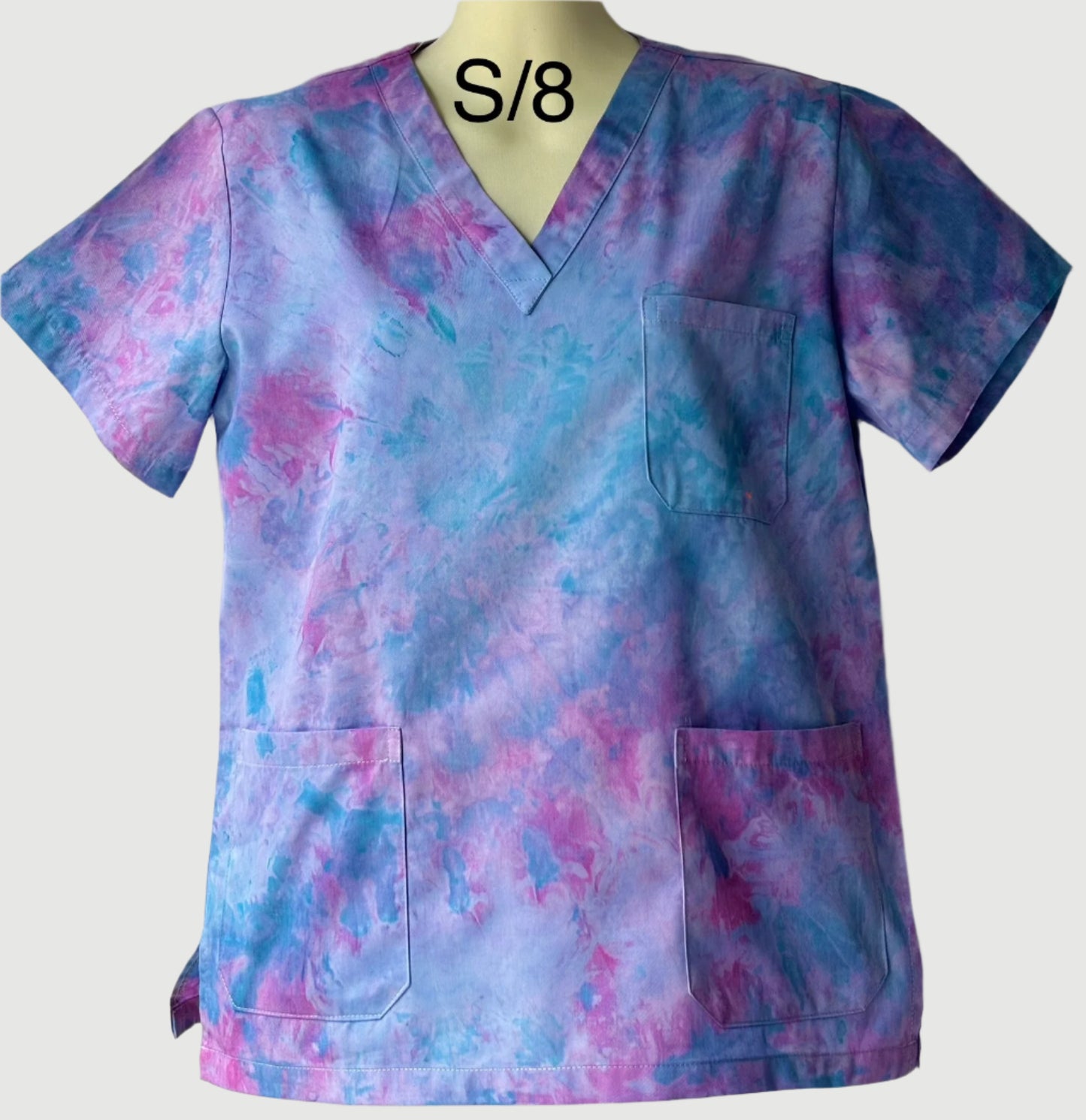 Fruit Tingle tie dyed scrub top