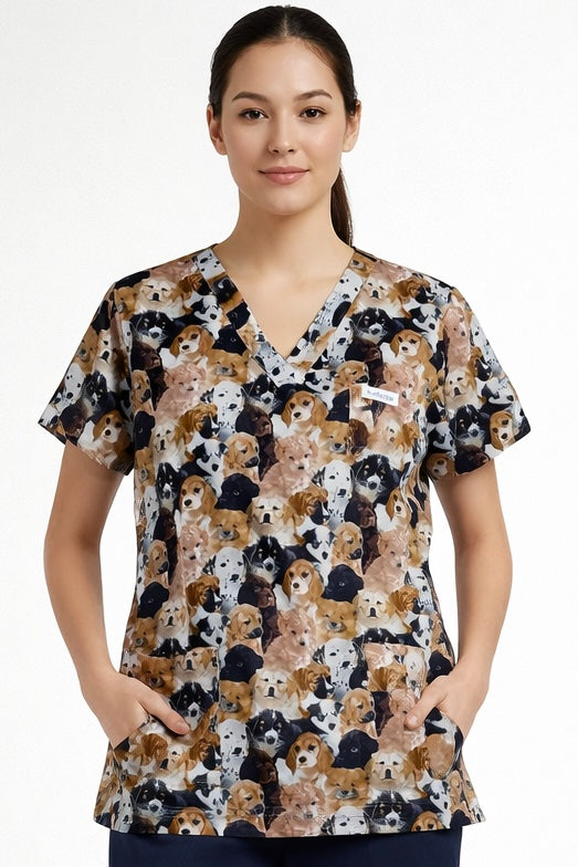 Who let the dogs out? Scrub top KazScrubs