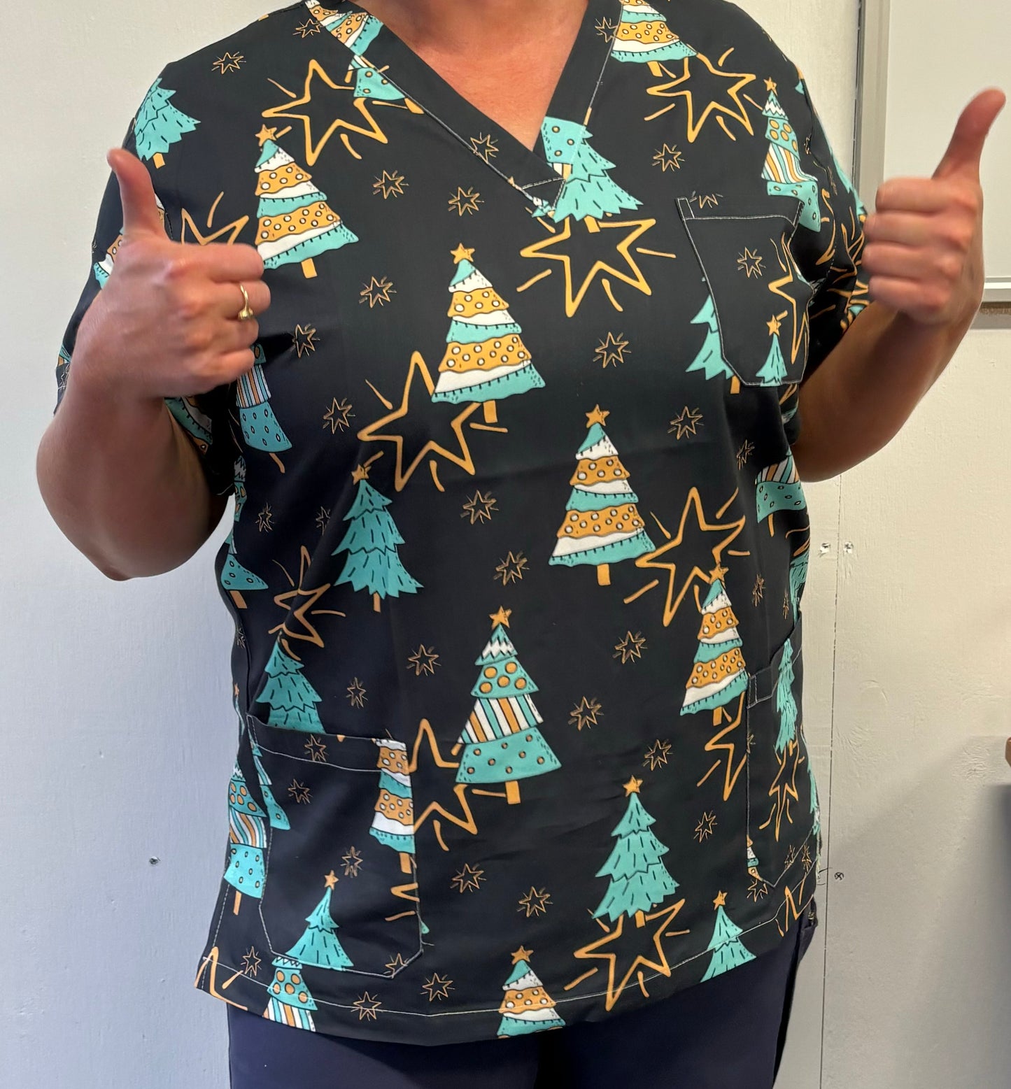 Celebration scrub top