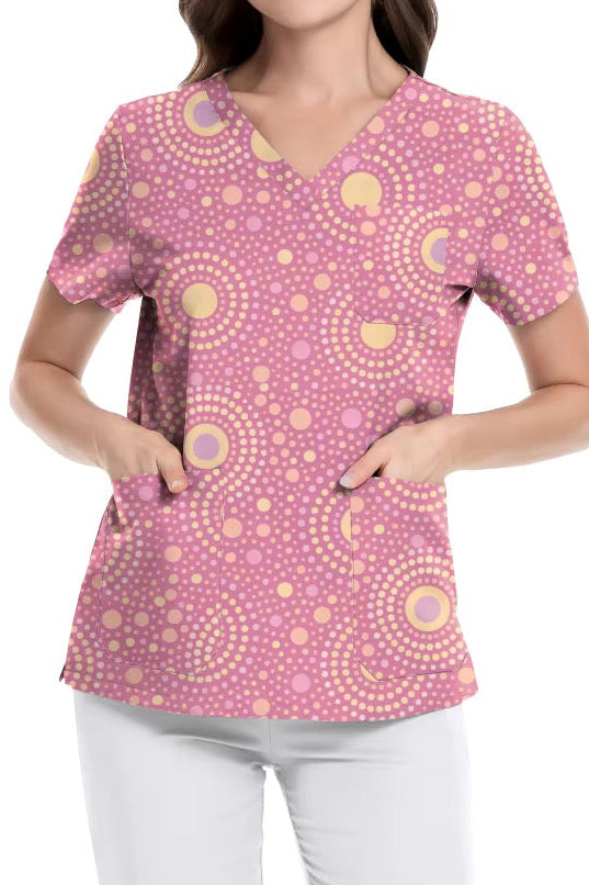 Pastel delight scrub top KazScrubs