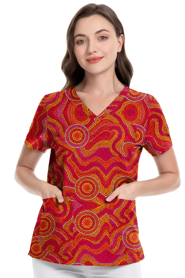 Sunset scrub top KazScrubs