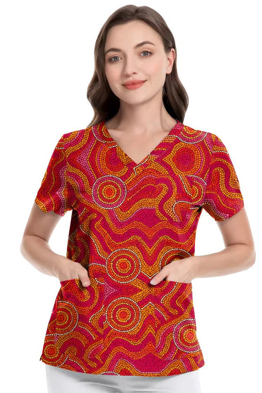 Sunset scrub top KazScrubs