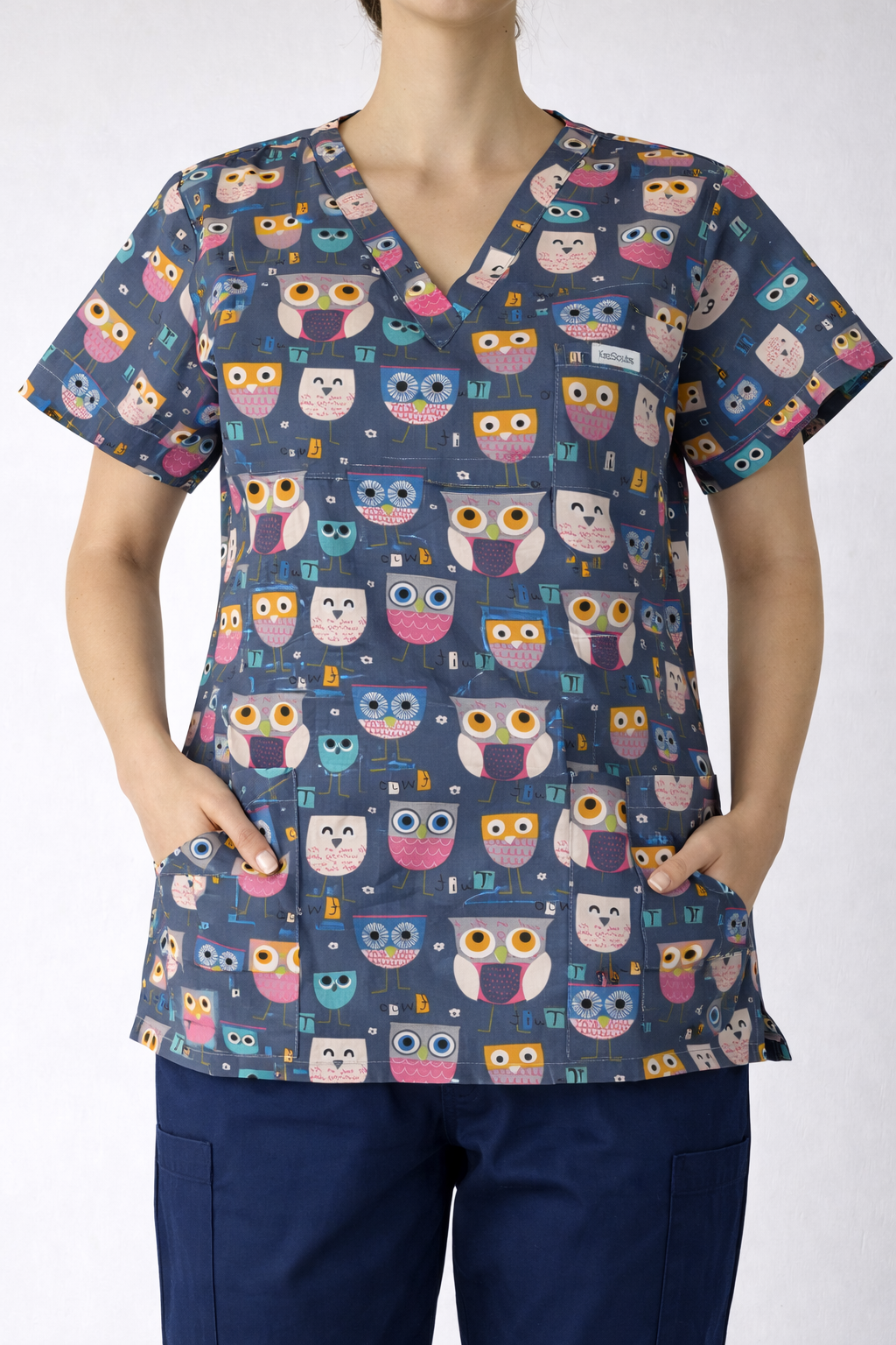 Lover of owl scrub top