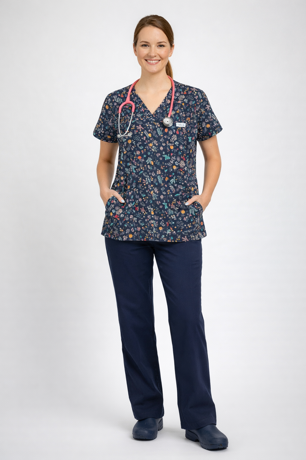 Garden love scrub top