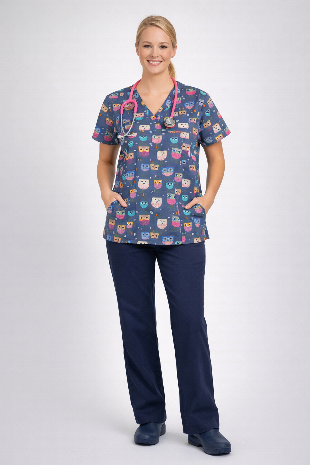 Lover of owl scrub top