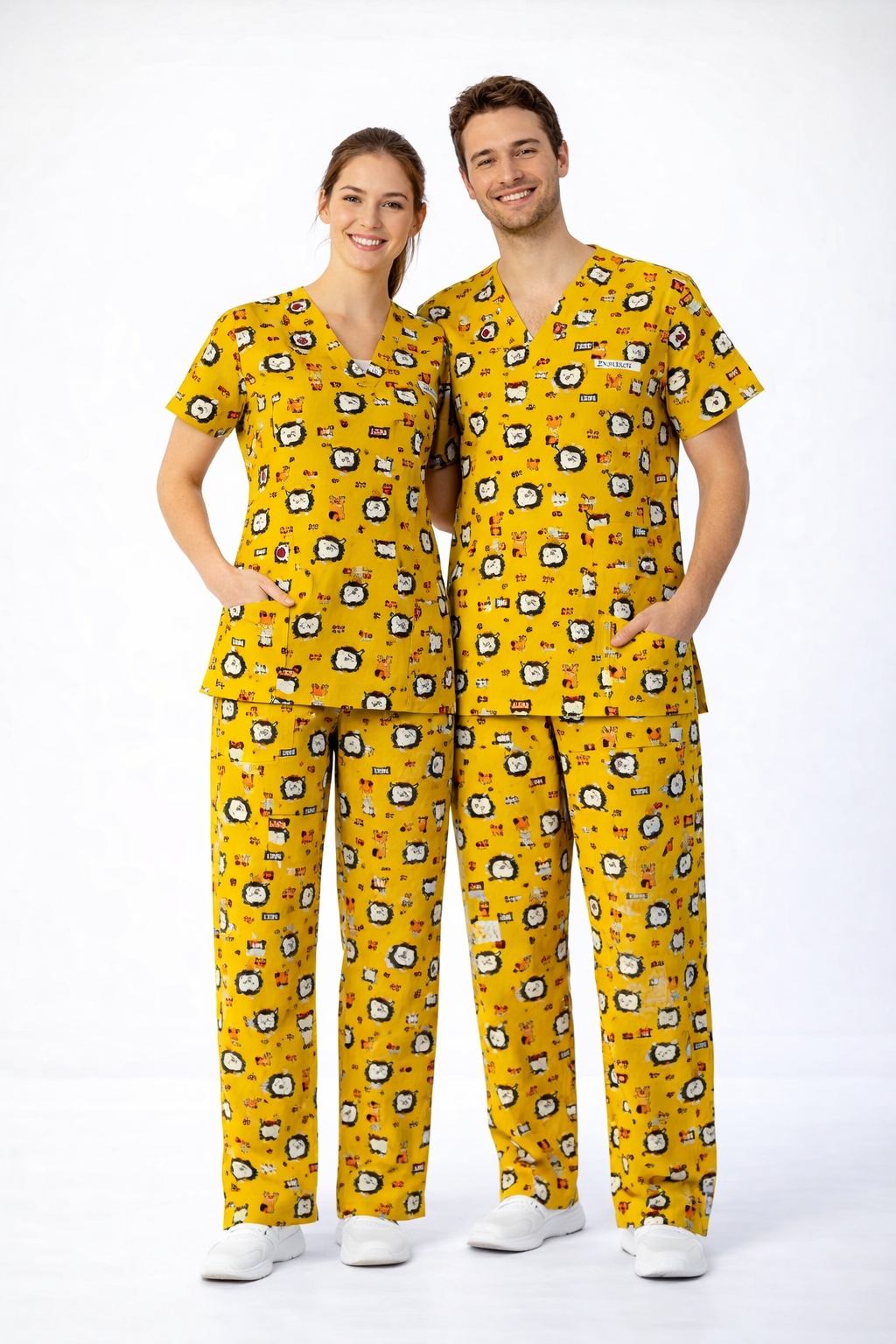 Lion n giraffe scrub sets