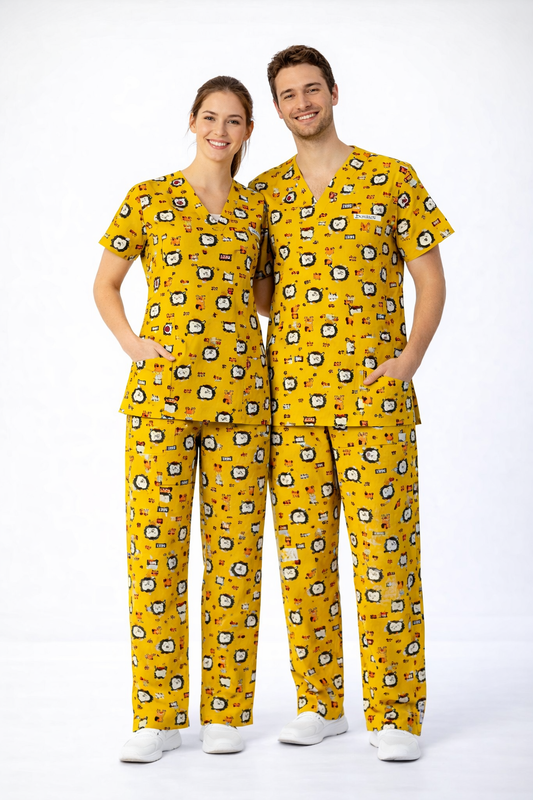 Lion n giraffe scrub sets