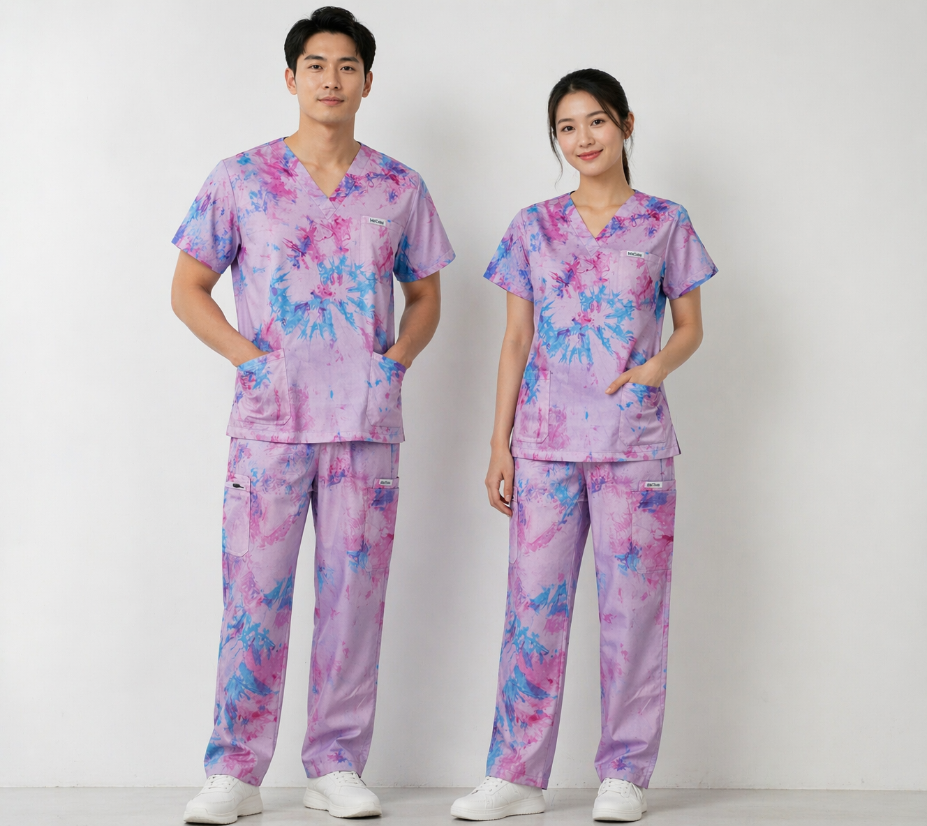 Cotton candy tie-dyed scrub set KazScrubs